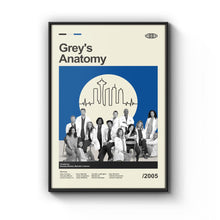 Mid Century Modern Grey’s Anatomy Poster, Retro Grey’s Anatomy Print, Modern Vintage Movie Posters 4315336505