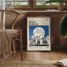Mid Century Modern Grey’s Anatomy Poster, Retro Grey’s Anatomy Print, Modern Vintage Movie Posters 4315336505