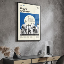 Mid Century Modern Grey’s Anatomy Poster, Retro Grey’s Anatomy Print, Modern Vintage Movie Posters 4315336505