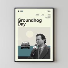 Mid Century Modern Groundhog Day Movie Poster, Retro Movie Print, Modern Vintage Movie Posters