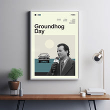 Mid Century Modern Groundhog Day Movie Poster, Retro Movie Print, Modern Vintage Movie Posters