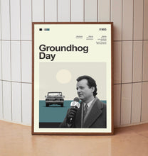 Mid Century Modern Groundhog Day Movie Poster, Retro Movie Print, Modern Vintage Movie Posters