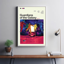 Mid Century Modern Guardians of the Galaxy Vol 3 Movie Poster, Retro Movie Print