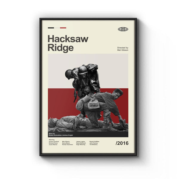 Mid Century Modern Hacksaw Ridge Movie Poster, Retro Movie Print, Modern Vintage Movie Posters 1905299501