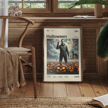Mid Century Modern Halloween Movie Poster, Vintage Retro Movie Print, Minimalist Michael Myers Posters 1793681243