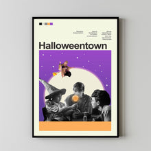 Mid Century Modern Halloweentown Movie Poster, Retro Movie Print, Modern Vintage Movie Posters