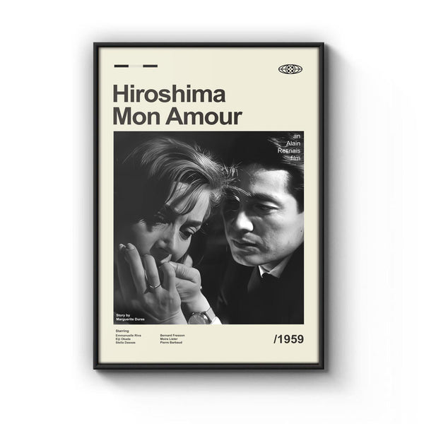 Mid Century Modern Hiroshima Mon Amour Movie Poster, Retro Movie Print, Modern Vintage Movie Posters 1792491111