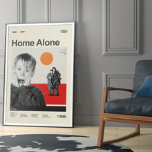 Mid Century Modern Home Alone Movie Poster, Retro Movie Print, Modern Vintage Movie Posters 1778290662