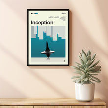 Mid Century Modern Inception Movie Poster, Retro Movie Print, Modern Vintage Movie Posters
