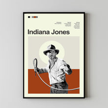 Mid Century Modern Indiana Jones Movie Poster, Retro Movie Print, Modern Vintage Movie Posters