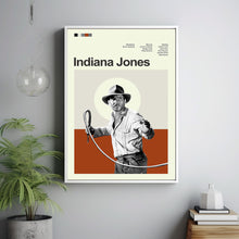Mid Century Modern Indiana Jones Movie Poster, Retro Movie Print, Modern Vintage Movie Posters