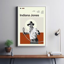 Mid Century Modern Indiana Jones Movie Poster, Retro Movie Print, Modern Vintage Movie Posters