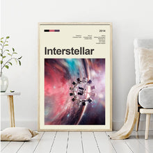Mid Century Modern Interstellar Movie Poster, Retro Movie Print, Modern Vintage Movie Posters 1562568881