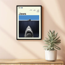 Mid Century Modern Jaws Movie Poster, Retro Movie Print, Modern Vintage Movie Posters 1