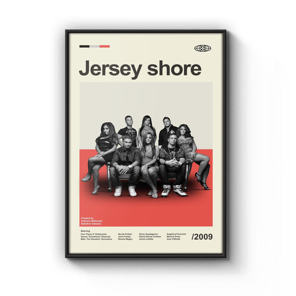 Mid Century Modern Jersey Shore Movie Poster, Retro Movie Print, Modern Vintage Movie Posters 1792491919