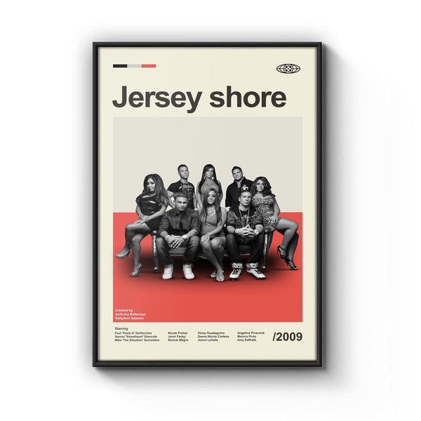 Mid Century Modern Jersey Shore Movie Poster, Retro Movie Print, Modern Vintage Movie Posters 1792491919