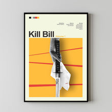 Mid Century Modern Kill Bill Vol 1 Movie Poster, Retro Movie Print, Modern Vintage Movie Posters
