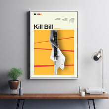 Mid Century Modern Kill Bill Vol 1 Movie Poster, Retro Movie Print, Modern Vintage Movie Posters