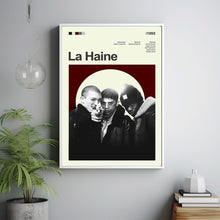 Mid Century Modern La Haine Movie Poster, Retro Movie Print, Modern Vintage Movie Posters