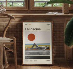 Mid Century Modern La Piscine Movie Poster, Retro La Piscine Movie Print, Modern Vintage Movie Posters 4346646617