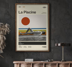 Mid Century Modern La Piscine Movie Poster, Retro La Piscine Movie Print, Modern Vintage Movie Posters 4346646617