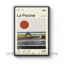Mid Century Modern La Piscine Movie Poster, Retro La Piscine Movie Print, Modern Vintage Movie Posters 4346646617