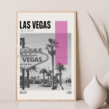 Mid Century Modern Las Vegas Nevada Travel Poster, Retro Wall Art, Vintage Poster Living Room Wall Art, House Warming Gift 1445178397