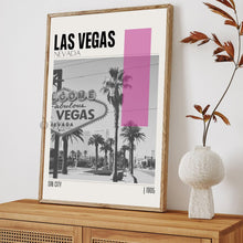 Mid Century Modern Las Vegas Nevada Travel Poster, Retro Wall Art, Vintage Poster Living Room Wall Art, House Warming Gift 1445178397