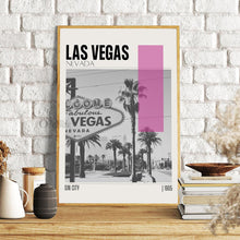 Mid Century Modern Las Vegas Nevada Travel Poster, Retro Wall Art, Vintage Poster Living Room Wall Art, House Warming Gift 1445178397