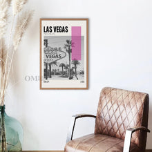 Mid Century Modern Las Vegas Nevada Travel Poster, Retro Wall Art, Vintage Poster Living Room Wall Art, House Warming Gift 1445178397