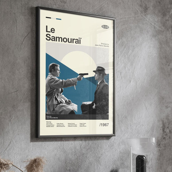 Mid Century Modern Le Samouraï Movie Poster, Retro Le Samouraï Movie Print, Modern Vintage Movie Posters 4346647367