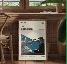 Mid Century Modern Le Samouraï Movie Poster, Retro Le Samouraï Movie Print, Modern Vintage Movie Posters 4346647367