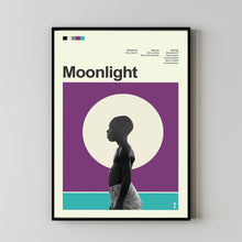 Mid Century Modern Moonlight Movie Poster, Retro Movie Print, Modern Vintage Movie Posters