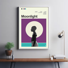 Mid Century Modern Moonlight Movie Poster, Retro Movie Print, Modern Vintage Movie Posters