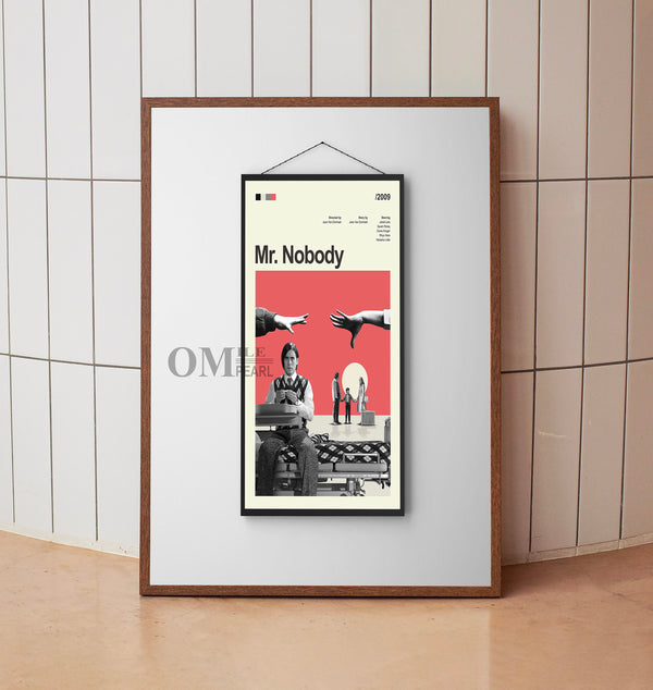 Mid Century Modern Mr Nobody Movie Poster, Retro Movie Print, Modern Vintage Movie Posters
