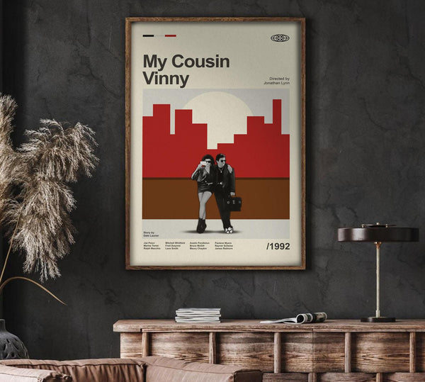 Mid Century Modern My Cousin Vinny Movie Poster, Retro My Cousin Vinny Movie Print, Modern Vintage Movie Posters 4346641986