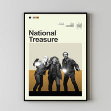Mid Century Modern National Treasure Movie Poster, Retro Movie Print, Modern Vintage Movie Posters