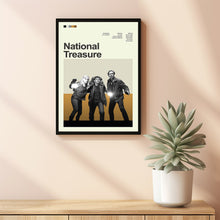 Mid Century Modern National Treasure Movie Poster, Retro Movie Print, Modern Vintage Movie Posters