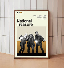 Mid Century Modern National Treasure Movie Poster, Retro Movie Print, Modern Vintage Movie Posters
