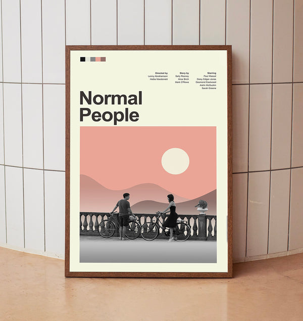 Mid Century Modern Normal People Movie Poster, Retro Movie Print, Modern Vintage Movie Posters