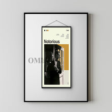Mid Century Modern Notorious Movie Poster, Retro Movie Print, Modern Vintage Movie Posters