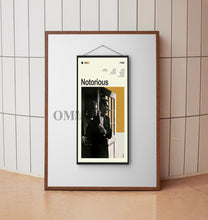 Mid Century Modern Notorious Movie Poster, Retro Movie Print, Modern Vintage Movie Posters