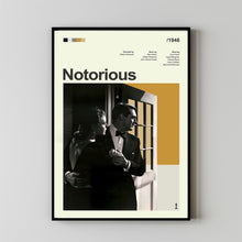 Mid Century Modern Notorious Movie Poster, Retro Movie Print, Modern Vintage Movie Posters (2)