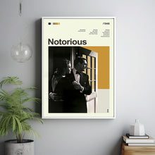 Mid Century Modern Notorious Movie Poster, Retro Movie Print, Modern Vintage Movie Posters (2)