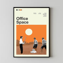 Mid Century Modern Office Space Movie Poster, Retro Movie Print, Modern Vintage Movie Posters 1