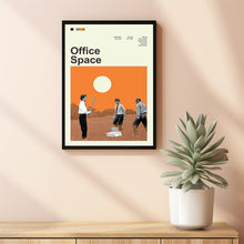 Mid Century Modern Office Space Movie Poster, Retro Movie Print, Modern Vintage Movie Posters 1