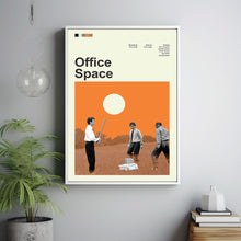 Mid Century Modern Office Space Movie Poster, Retro Movie Print, Modern Vintage Movie Posters 1