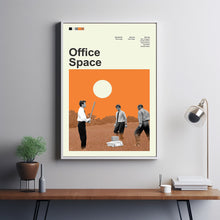 Mid Century Modern Office Space Movie Poster, Retro Movie Print, Modern Vintage Movie Posters 1