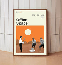 Mid Century Modern Office Space Movie Poster, Retro Movie Print, Modern Vintage Movie Posters 1