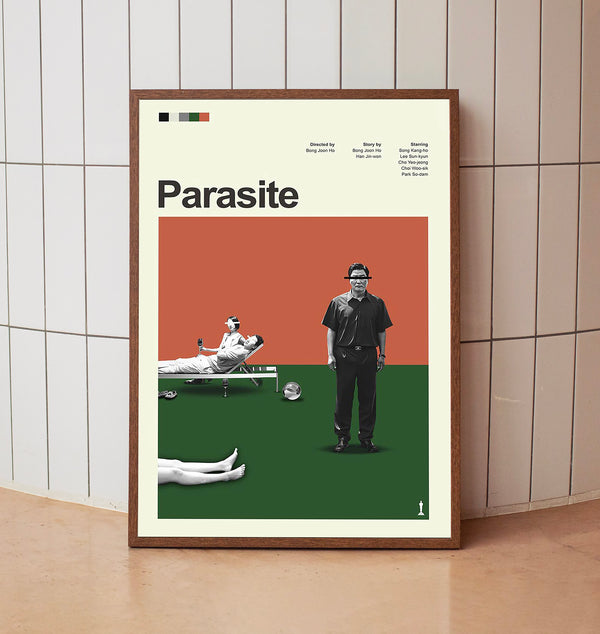 Mid Century Modern Parasite Movie Poster, Retro Movie Print, Modern Vintage Movie Posters